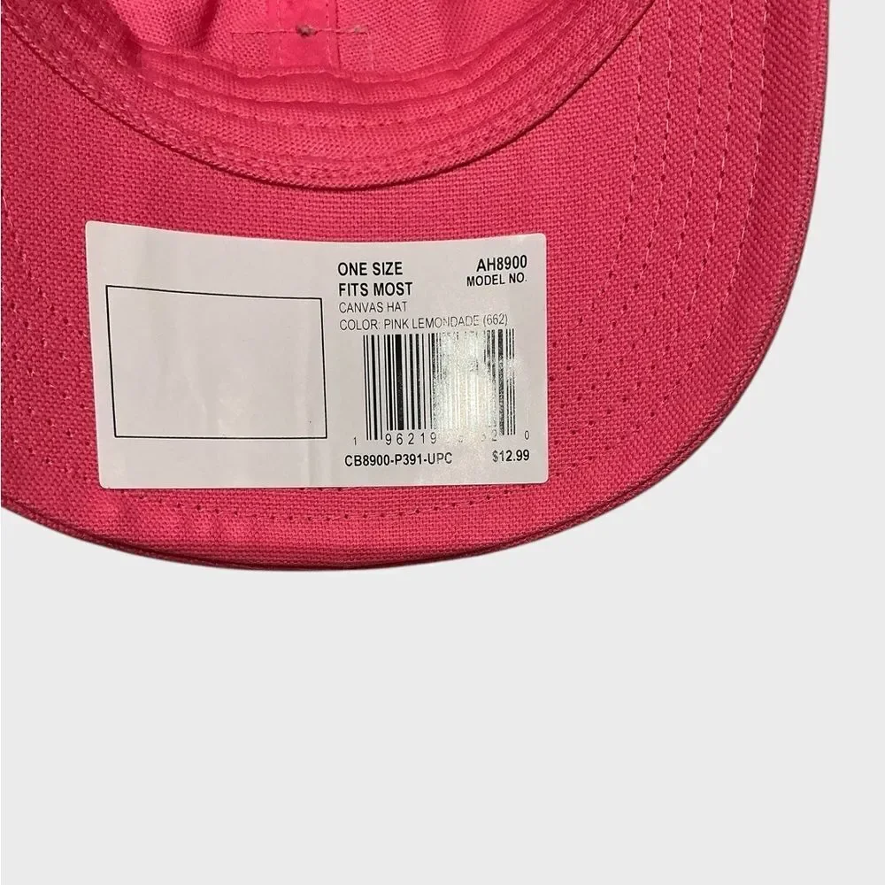 Carhartt Youth Girls Canvas Baseball Cap Pink Lemonade Adjustable NWT